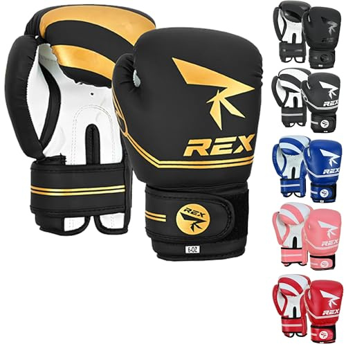 Kids Boxing Gloves for Children Boys Girls Junior Youth Toddler Training Boxing Gloves for Punching Bag Kickboxing Muay Thai (Gold, 4oz)