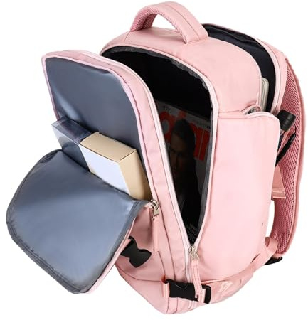 Reseryggsäck med handbagage - Lättvikts extra ryggsäck - Passar 15 | 6 i vattentät ryggsäck för bärbar dator med USB-laddningsport för affärsresa