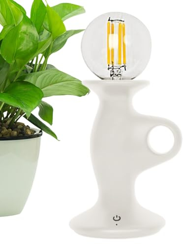 Lámpara vintage | Lámpara de mesa de luz de vela decoración retro | Iluminación ambiental recargable para decoración del hogar para cumpleaños, dormitorio, sala de estar, oficina, bar, guardería