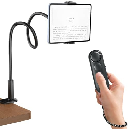 Mando a Distancia Bluetooth con Soporte para Aplicación de Lectura, Videos de TikTok/Youtube y Disparo Remoto, Pasapáginas Universal, Compatible con iPhone, iPad, Teléfonos y Tabletas Android, Ligero