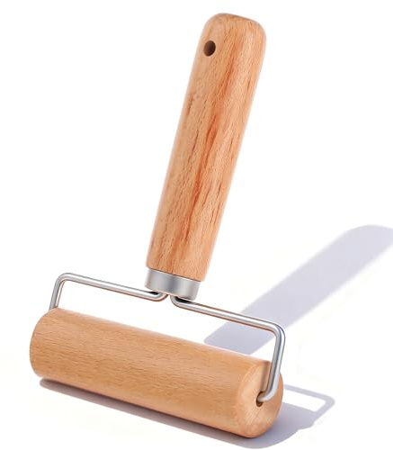 Piccolo mattarello, mini rullo per impasto in legno, rullo per pizza antiaderente, rulli per impasto per pizza, 16 x 12 cm