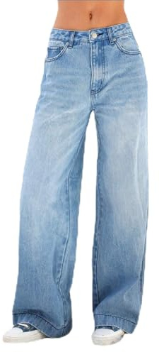 Sweatpants Jean, 2025 High Waist-denimbyxor dragsko förbättrar utseendet på dina ben och midja, Påfågelsblå, S