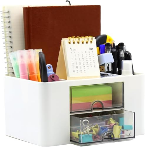 YverLand Porte-crayons pour bureau au design enfantin – Idéal pour le matériel d'écriture et l'organisateur de marqueurs, parfait pour le bureau, les accessoires, les fournitures scolaires et la