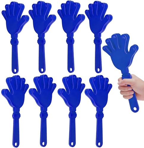 Handklatscher, 19,1 cm, Klatschgeräuschmacher, Kunststoff, Mini-Hand-Soundboard, Partyzubehör, Geräuschmacher, Klacker für Geburtstage, Spiele, Ball, Tanz, Fußball, Sportveranstaltungen, Cheers