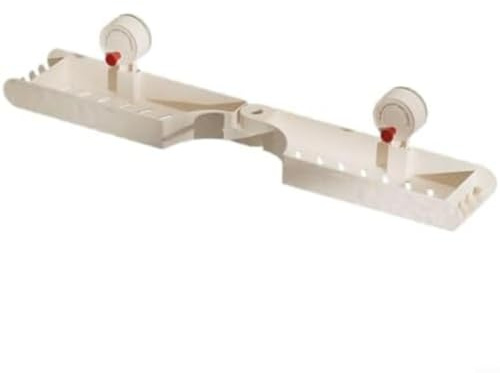 Zeroupshop Étagère de salle de bain à ventouse peu encombrante, système de drainage creux, étagère de rangement en polypropylène pour évier, douche, appartement, installation rapide, rose (blanc)