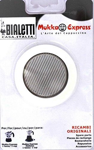 Bialetti: Guarnizione + piastra filtro per Mukka 1-tazze [importazione italiana ]