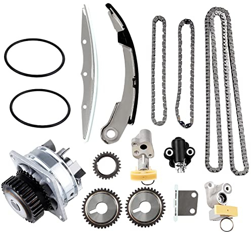 OCPTY Timing Chain Water Pump Kit Fits for 2004-2015 for Nissan Quest, 2004-2008 for Nissan Maxima,2005-2006 for Nissan Altima 3.5L V6 GAS DOHC Naturally Aspirated for TS20967 TK-NS301