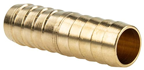 Tecuro Reparatur-Röhrchen 1 Zoll (25 mm) Messing blank - Nachhaltige Schlauchreparatur und Verlängerung