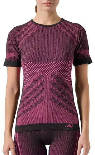 Risalti Maglia Termica Donna Manica Corta Energy - Maglia Tecnica Donna Traspirante a Compressione, Intimo Termico Senza Etichette per Sci, Trekking, Running, Ciclismo - Made in Italy