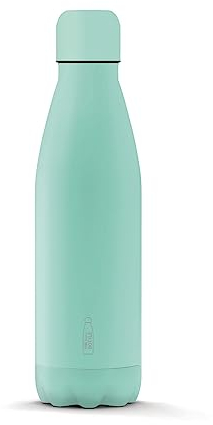 THE STEEL BOTTLE - Bottiglia Termica in Acciaio Inox, Isolamento sottovuoto a Doppia Parete, capacità 500 ml, Chiusura Ermetica, Borraccia Portatile (Pastel Aquamarine)