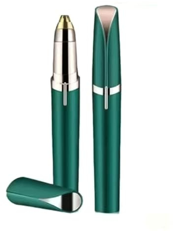 Epilatore Sopracciglio Donna Rasoi,Rasoio Elettrico Viso Epilatore Elettrico Trimmer Donna Viso per la depilazione viso, labbra e naso epilatorio viso baffi (verde)