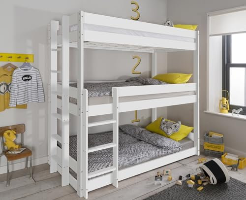 Noa and Nani Henrik Triple Bed Bunk Sleeper Kids in Classic White