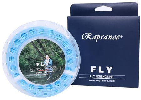Raprance Floating Fly Fishing Line, 100FT, 4F, Blue, Weight Forward, Freshwater/Saltwater
