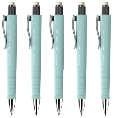Faber-Castell 205268 – tryckpenna Poly Matic caribic blue, 5 pennor, 0,7 mm, hårdhetsgrad B