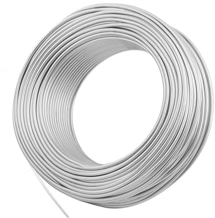 DeJivsin 30m Basteldraht, 3mm Weicher Aluminium Draht, Schmuckdraht zum Basteln, Aluminiumdraht für Schmuck, Dekoteile, DIY-Skulpturen, Kranzherstellung
