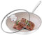 Chaies Sartén De Acero Inoxidable - Sartén Antiadherente De Acero Inoxidable Con Tapa | Para Cocción De Tortillas De Pescado, Carne, Salteados Y Postres