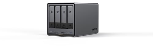 UGREEN NASync DXP4800 Plus 32TB (Seagate Ironwolf), 4-Bay Thunderbolt NAS with Intel Pentium Gold, 5-Core CPU (Up to 4.40 GHz), 8GB DDR5, 1x 2.5GbE, 1x 10GbE, 2x TBT4, SD Slot (Diskless)