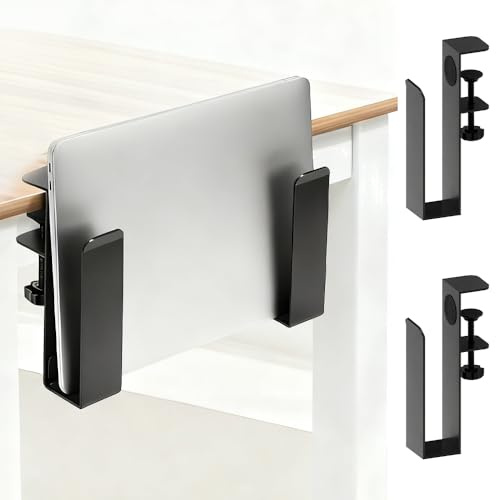 Support réglable pour ordinateur portable, support latéral pour ordinateur portable, support en métal à suspendre, pince latérale pour ordinateur portable, étagère de rangement sans perforation avec