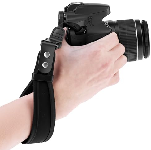 QWORK® Correa de mano cámara con cierre rápido, compatible con DSLR y sin espejo cámaras