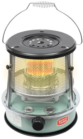 9000BTU Calefacción de queroseno regulable en altura, horno de petróleo para interiores y camping, calefacción de emergencia sin electricidad, calentador portátil para tienda, terraza, invernadero