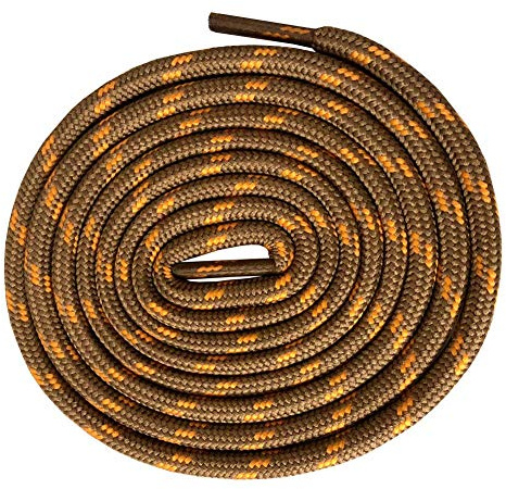 Collonil Schnürsenkel Runde 3 mm Dicke Kordel Durable 90 cm Orangebraun/gelb