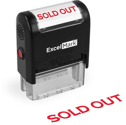 ExcelMark SOLD OUT Self Inking Rubber Stamp - Red Ink (A1539)
