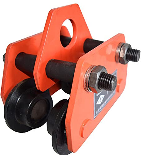 PreAsion Push Trolley 2 Ton 4400LBS Beam Trolley Capacity Plain Trolley Crane Lift Dual Wheels Garage Hoist