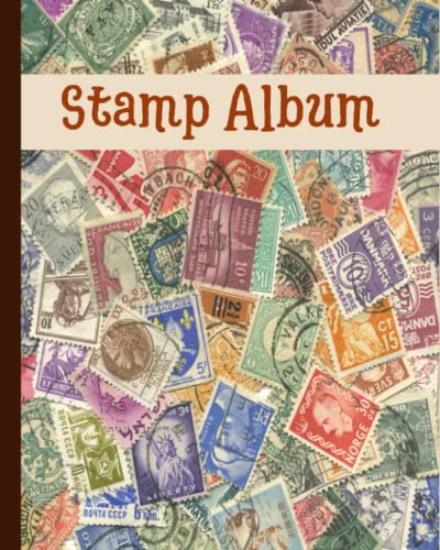 Stamp Album: Stamp Collecting Album for Stamp Collectors, Large Vintage Stamp Stockbook, Organize & Catalog Stamps,Tracking For Collectors, For Kids, ... And Adults | Large size 8x10 inches 120 Pages