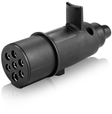Spina per rimorchio a 7 pin, adattatore per connettore di traino tipo N da 24V connettore di cablaggio universale portatile impermeabile per camper rimorchi per barche roulotte camion