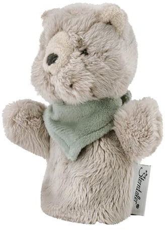 Sterntaler Fingerpuppe Katze Lilly - weiches Fingerspielzeug für Kinder - zum Erzählen, Kuscheln & Sprachförderung – Perfekter, Kleiner Spielkamerad & Geschenkidee – ideal unterwegs, grau