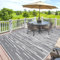 SHACOS Outdoor Teppich Wetterfest Grau 180x270 cm Balkonteppich Wasserfest Groß Außenteppich Campingteppich Kunststoff Outdoor Teppich für Terrasse, Garten, Picknick, Strand, Pool