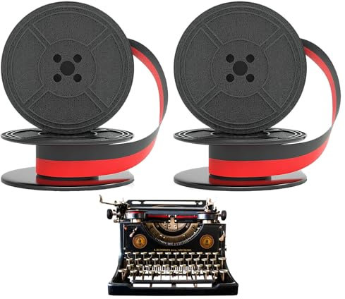 2er Pack Farbband Für Schreibmaschine,Farbband Schreibmaschine,Farbband Schreibmaschine Olympia,Kompatibel Mit Klassischen,Farbband Doppel Spule Schreibmaschinen Farbband Jeweils 7 Meter