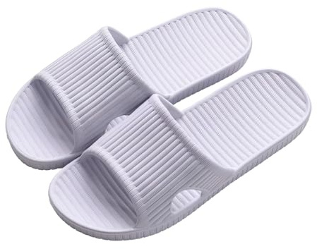 Milaloko Women Men Shower Slippers Open Toe Summer Sliders Sandals Non-Slip Unisex Slip On Slippers for Home Indoor Bathroom Pool