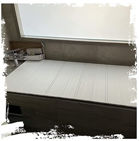 Vassoio per vasca da bagno con copertura impermeabile resistente per isolamento e supporto di stoccaggio, design multifunzionale con spessore di 0,6 cm (bianco)