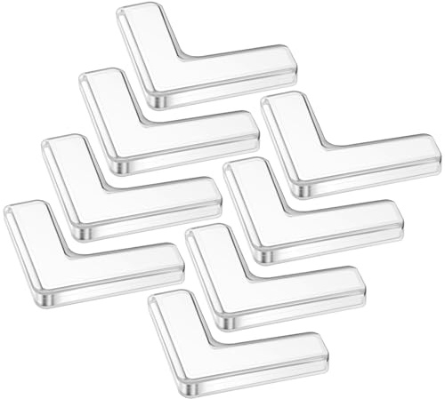 Congarteno 8 Proteggi Spigoli in Silicone Trasparente Per Finestre E Tavoli Angolari Protettivi Antiurto in Silicone Ultra Sottile Per Sicurezza Bambini E Protezione Mobili