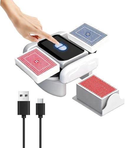 Automatic Card Shuffler Machine, Electric Shuffling Machine for 1-2 Decks