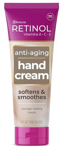 LIVAURA Retinol Anti-Aging Hand Cream – The Original Brand For Younger Looking Hands –Rich, Velvety Conditions & Protects Skin, Nails & Cuticles – Vitamin A Minimizes Age’s Effect on Skin (Women's)