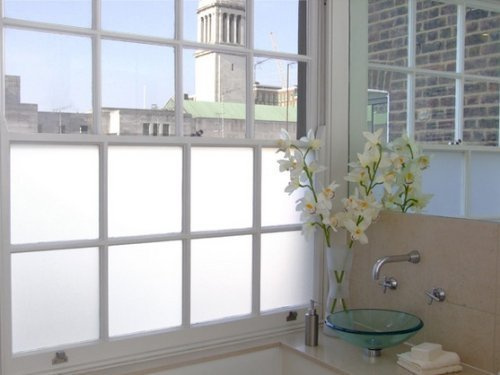 1 Metre x 2 Metre White Frosted Privacy Glass Window Film (Solar Control & Privacy)
