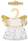 Heless 9152 - Kleid für Puppen im Design Schutzengel, mit goldenen Flügeln und Sternen-Haarband, Größe 20 - 25 cm