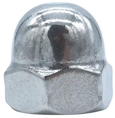 EZOTec - 30 Stück Hutmuttern hohe Form M3 DIN 1587 - Edelstahl V2A A2 - Schlüsselweite (SW) 5,5