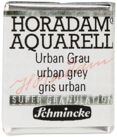 Schmincke – HORADAM® AQUARELL, Super Granulation, 14 956 044 Urban Grau, 1/2 Näpfchen, sehr stark granulierende Farbtöne, feinste, supergranulierende Aquarellfarben