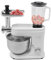 Fermoirper Robot da cucina, multifunzione da cucina, 1500 W, piccolo con frullatore, ciotola da 6 l, per impasto, spegnimento automatico, funzione di protezione termica (bianco)