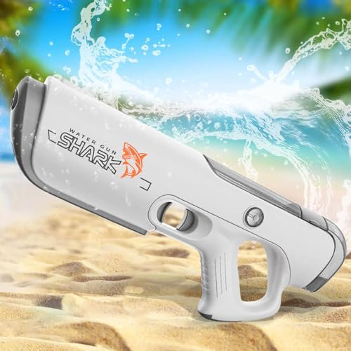 Automatische wasserabsorbierende elektrische Wasserpistole, automatische Wasserpistole mit 600 ml Wassertank,Schwimmbad-Hinterhof-Wasserspielzeug