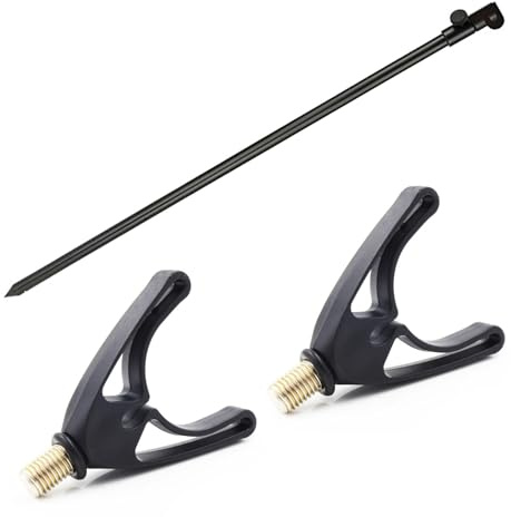 Juego de 3 Soportes para cañas de Pescar, Soportes telescópicos de 30-50 cm + 2 Soportes para cañas, Soportes para cañas de Pescar para el Suelo, Accesorios de Pesca para la Pesca de truchas y Carpas