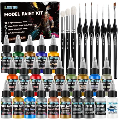 X ARTY HUB Kit de Pintura Modelismo, Pintura Miniaturas Set