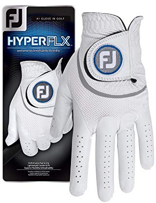 FootJoy HyperFLX Mens White Cadet Golf Gloves (Medium/Large) Left Hand Worn