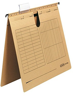 Herlitz 10843381 Hängemappe A4 Kraftkarton kaufmännische Bindung (3 Boxen = 75 Stück)