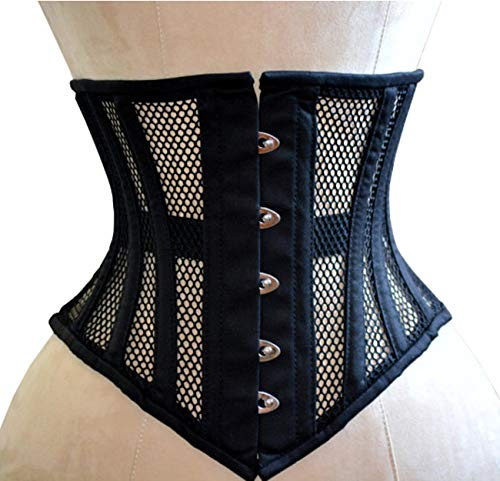 Royals Fashion Heavy Duty Steel Boned Waist Trainer Shaper Womens Underbust Mesh Corset