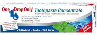 One Drop Only Dentifricio Antibatterico Concentrato Igiene Orale, Gusto Menta, Protezione Antibatterica per Denti, Lingua e Gengive, Alito Fresco a Lungo - Dosatore anti-spreco, senza SLS, 50ml