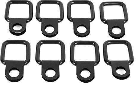 Tissting Anelli di Ancoraggio, Gancio in Acciaio a Rimozione Rapida 8 Pezzi, Anelli di Ancoraggio D Gancio di Ancoraggi Hardtop Coperchio Chiusura Fissaggi Piccolo Anello A D in Acciaio